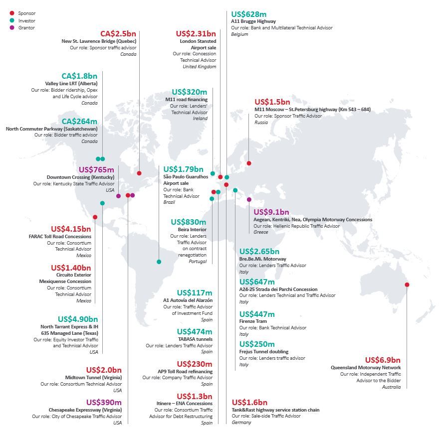 Infrastructure transactions around the world