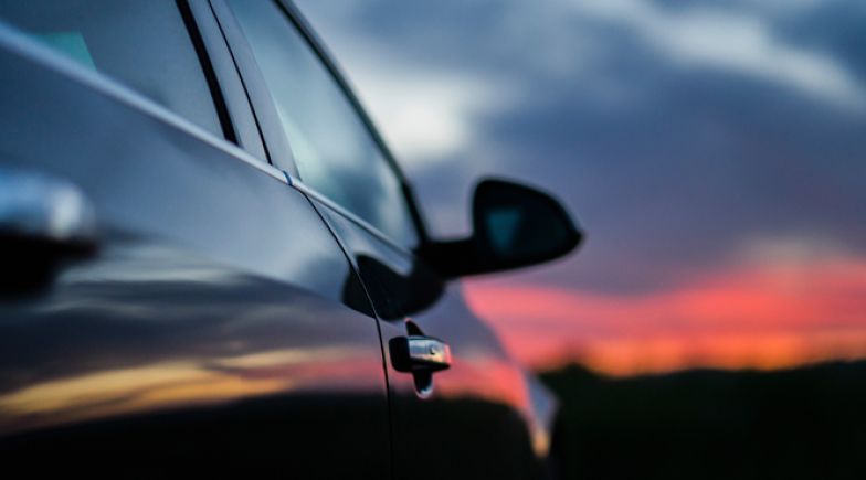 Close up of car door